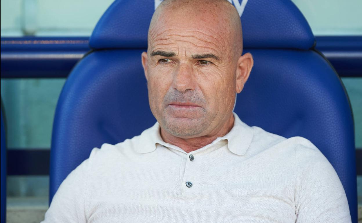 Paco López durante el partido del pasado domingo ante el Espanyol.