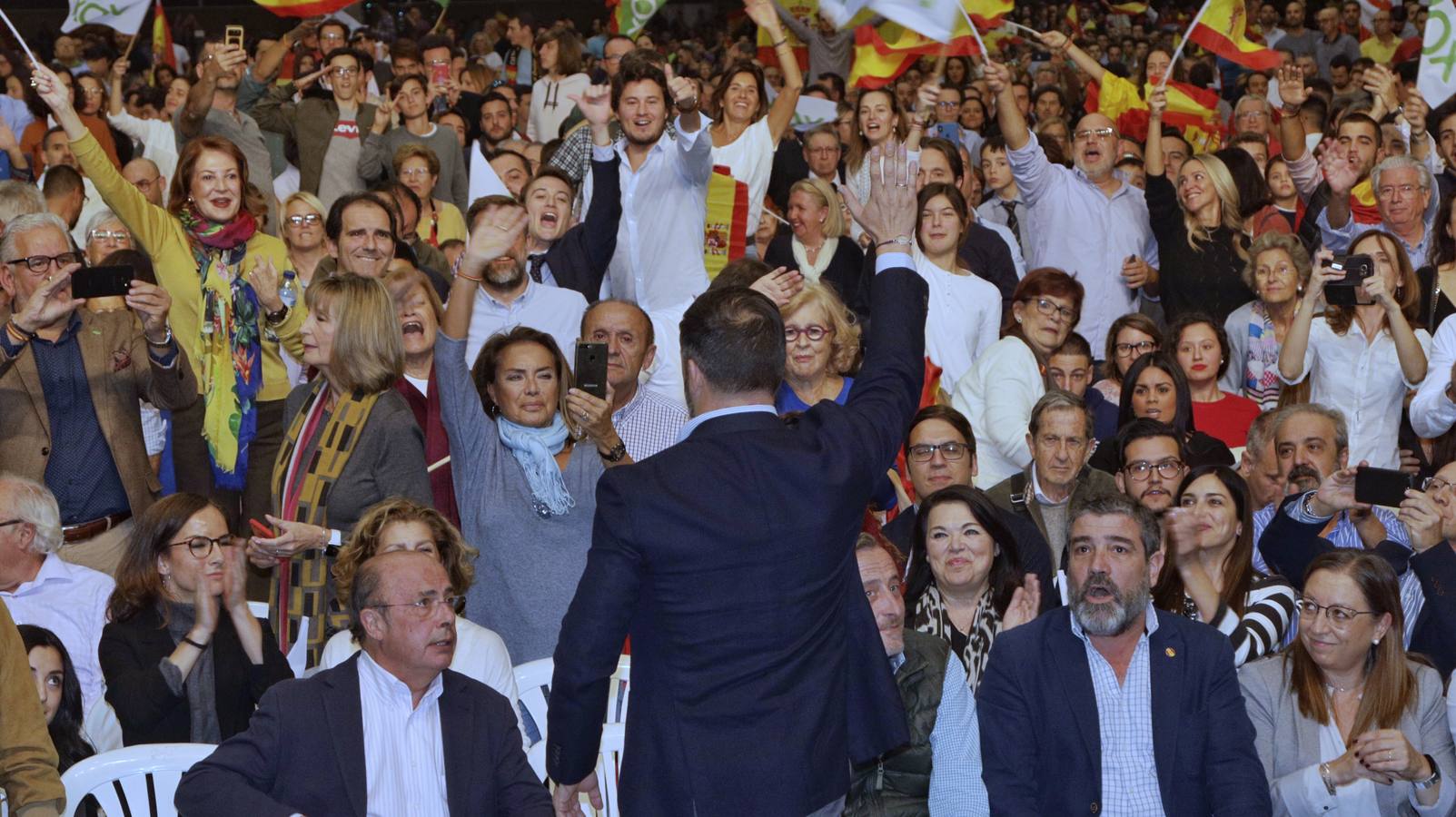 Mitin de VOX, con Santiago Abascal en Feria Valencia.