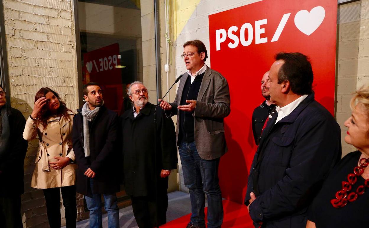 Noche electoral en la sede del PSPV.