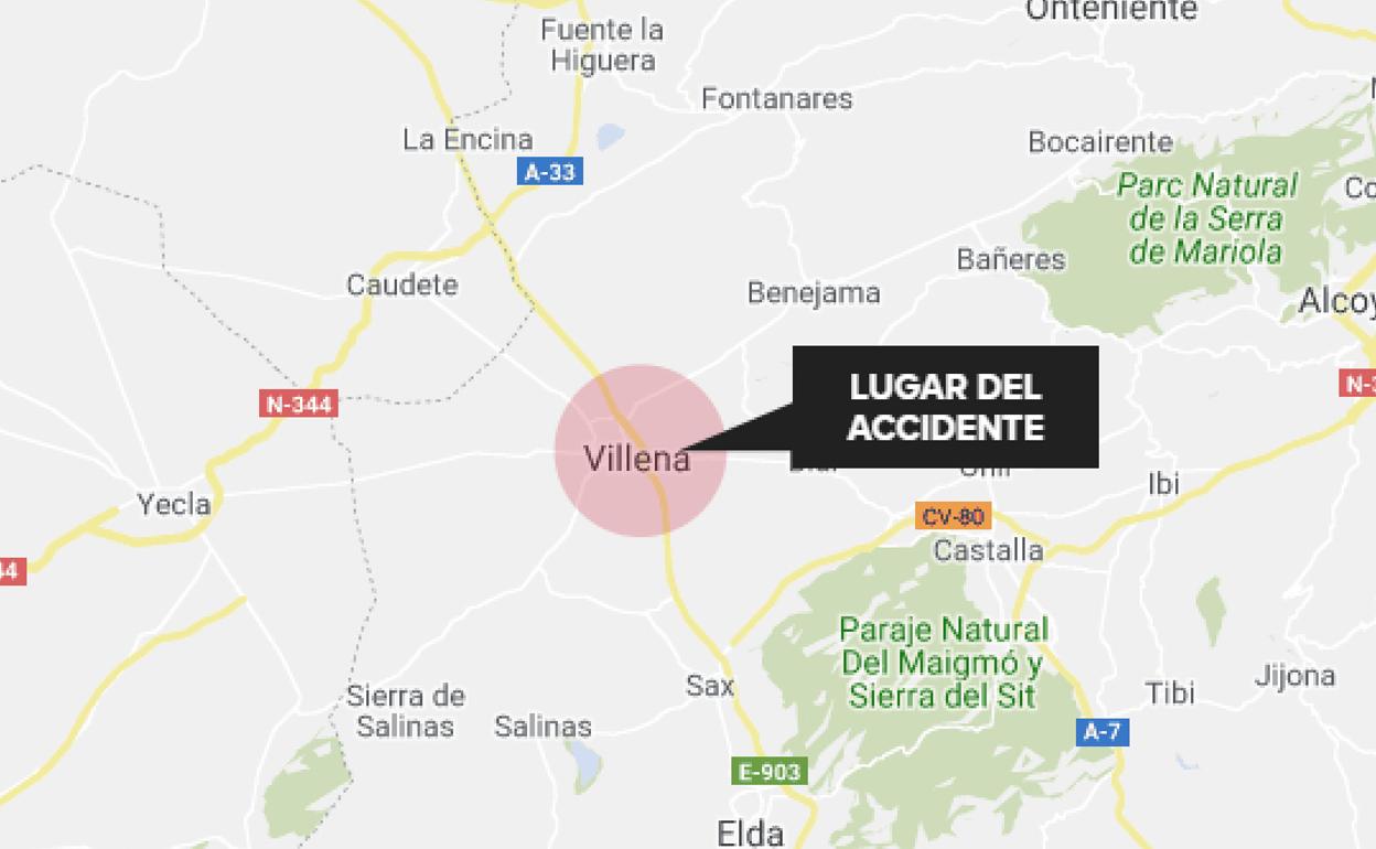 El accidente ha tenido lugar en la localidad de Villena. 