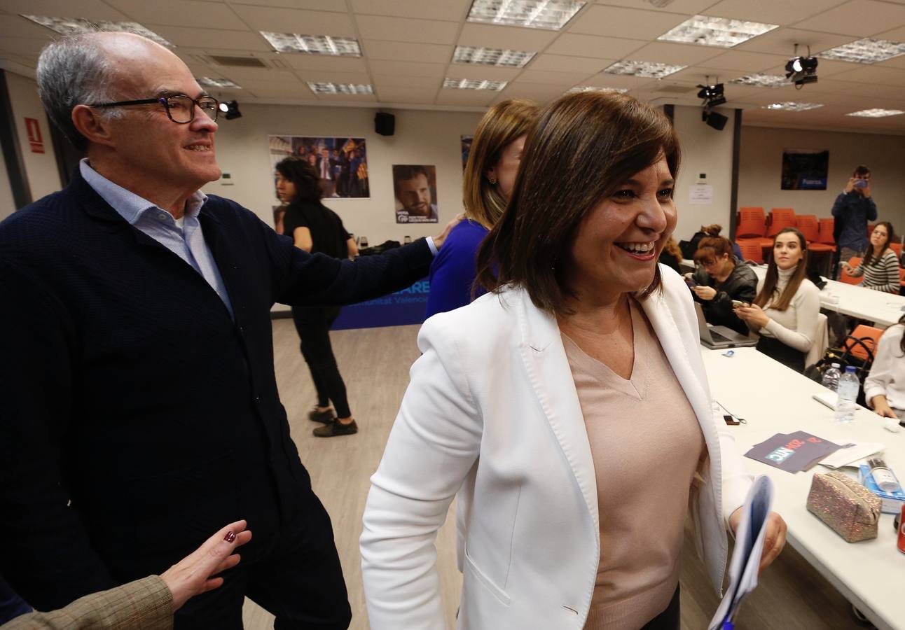 Noche electoral en la sede del PP valenciano. 