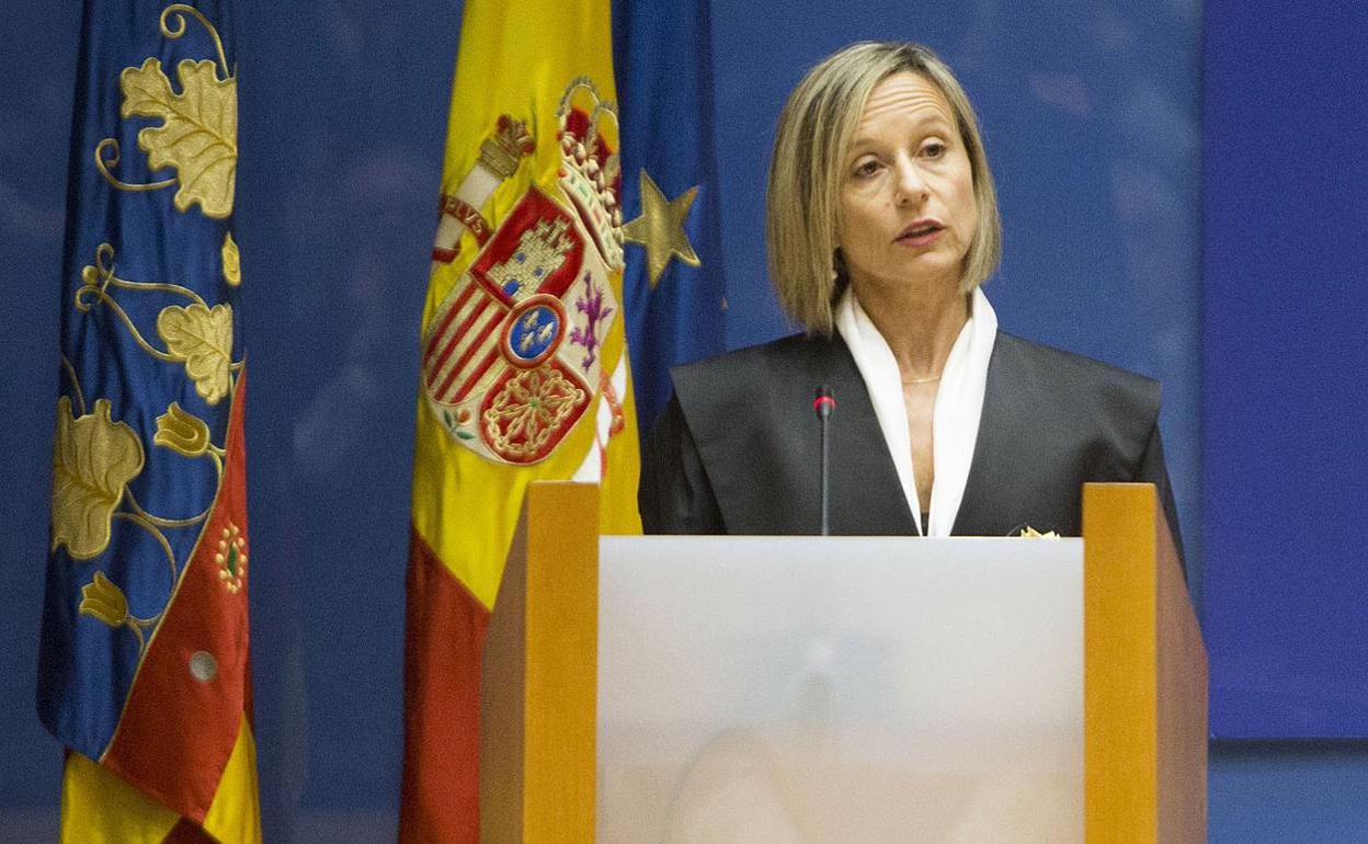 La presidenta de la Audiencia, Esther Rojo.