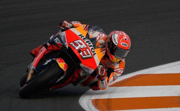 Marc Márquez durante los entrenamientos.