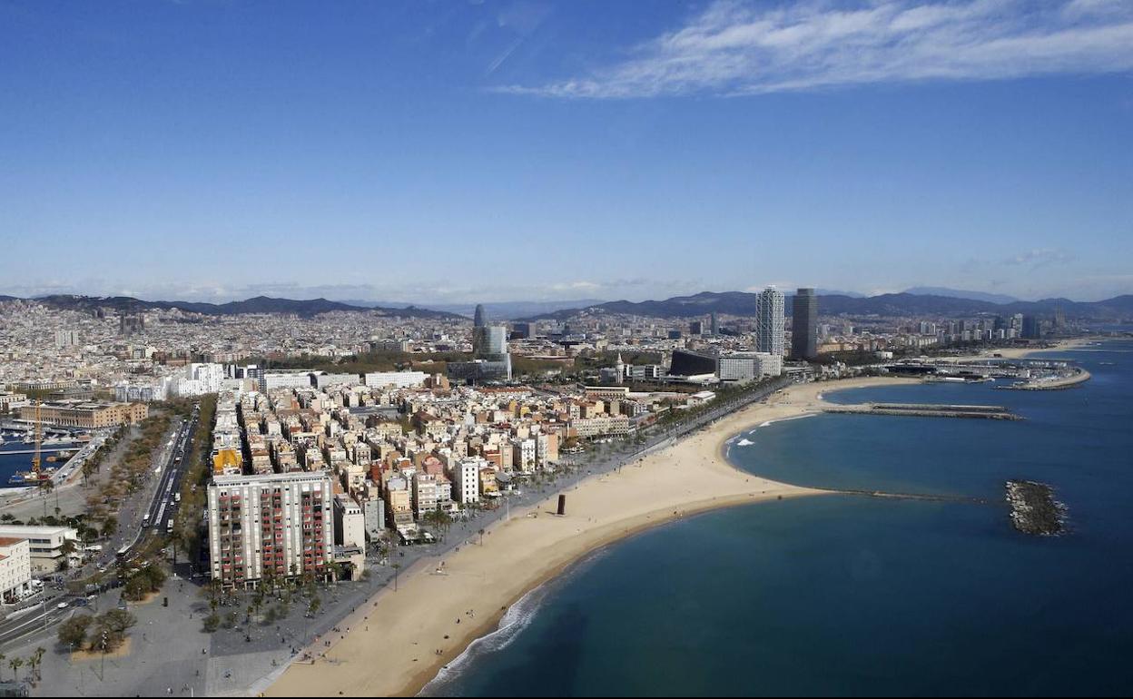 Vista aérea de Barcelona.