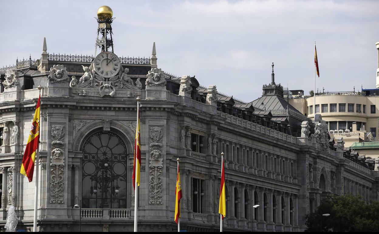 Facahada de la sede del Banco de España.