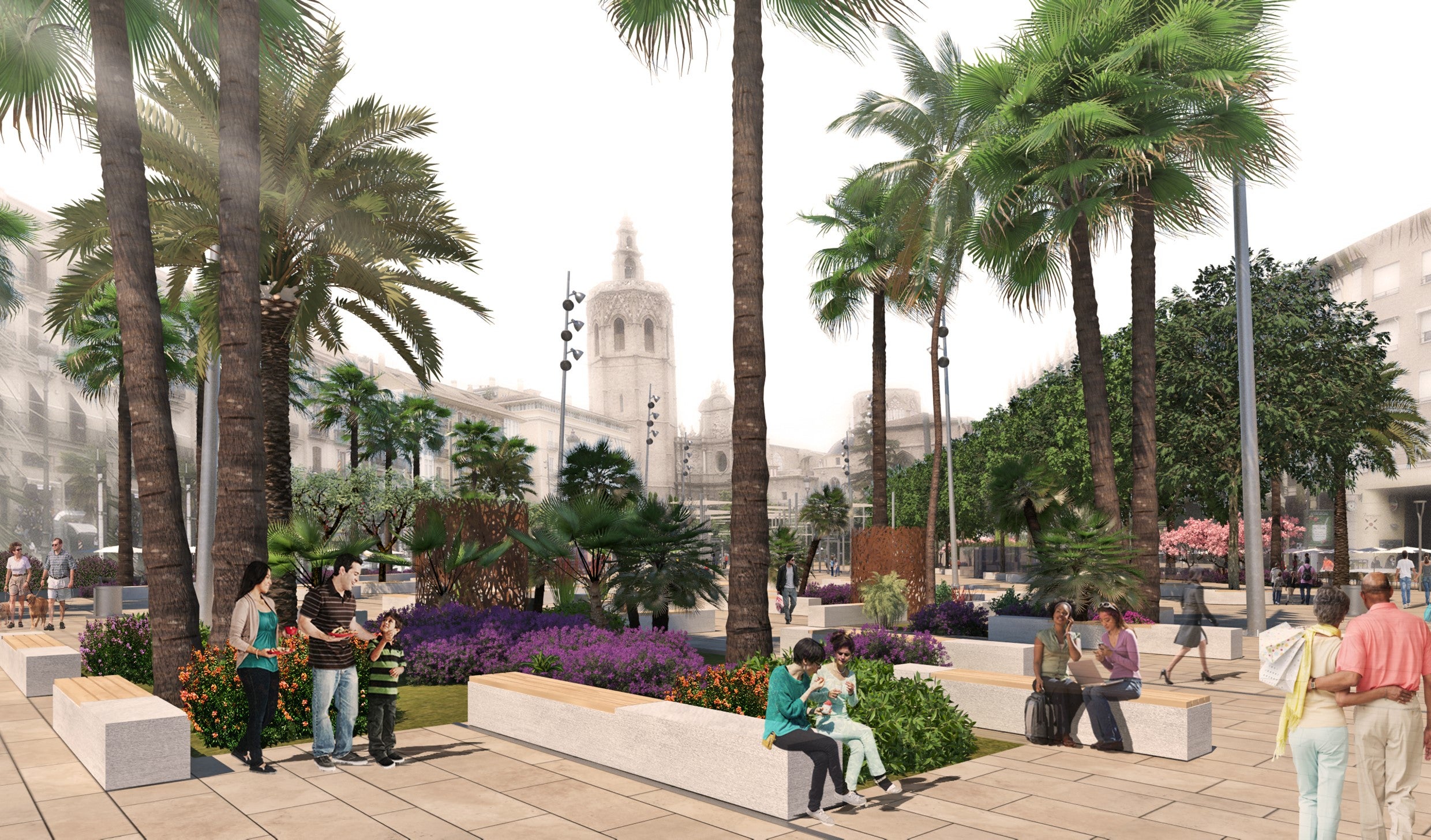 PLAZA DE LA REINA: La renovada Plaza de la Reina de Valencia será accesible y tendrá zona verde. Contará con toldos de diferentes alturas, difusores de agua para el calor, un bosque urbano y una zona infantil de juegos, entre otros aspectos. El plazo de ejecución de la obra será de 12 meses y cuenta con un presupuesto de 11.132.394,73 euros -6.952.003,16 euros para la plaza y 4.780.391,57 para el aparcamiento subterráneo-.