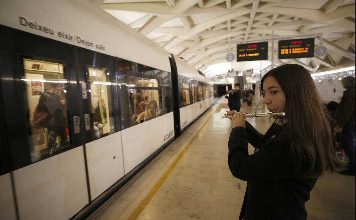 Concierto de este domingo en la estación Alameda de Metrovalencia.