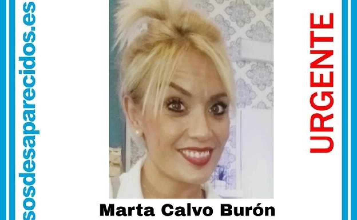 Marta Calvo, en la foto difundida por redes sociales. 