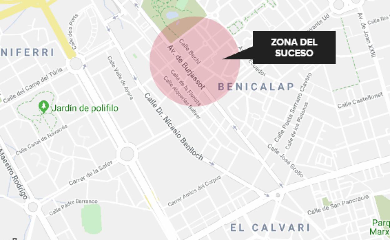 El incidente ha tenido lugar en la avenida Burjassot de Valencia. 