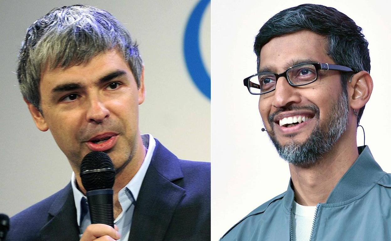 Larry Page y Sundar Pichai.