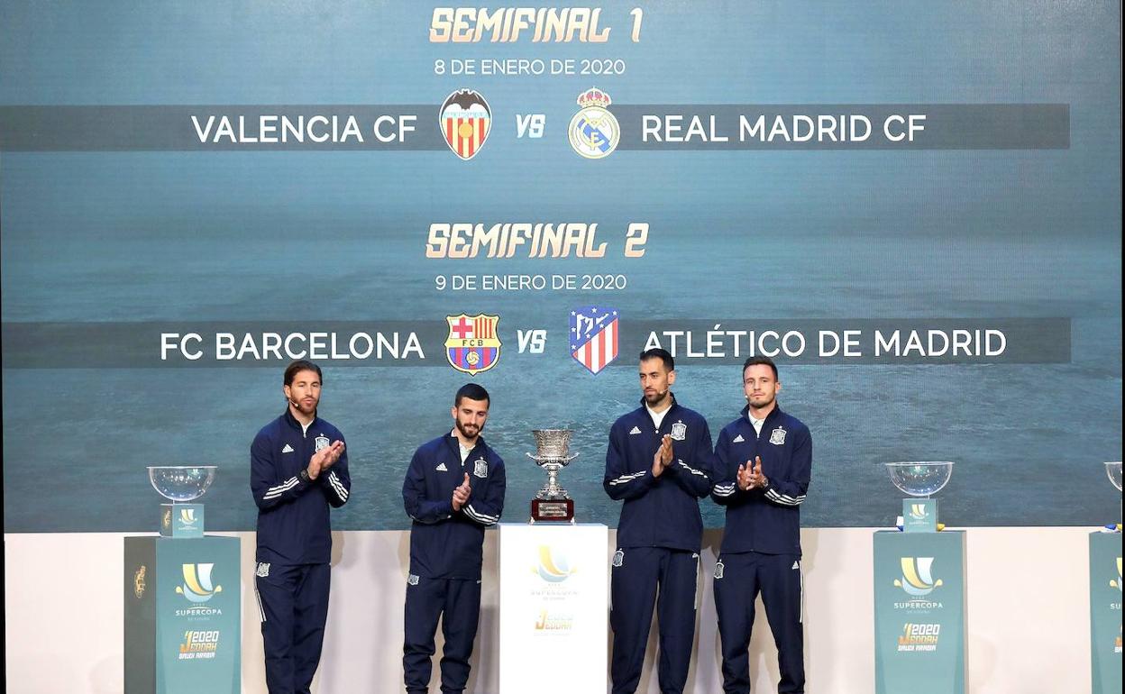 Celebración del sorteo de la Supercopa.