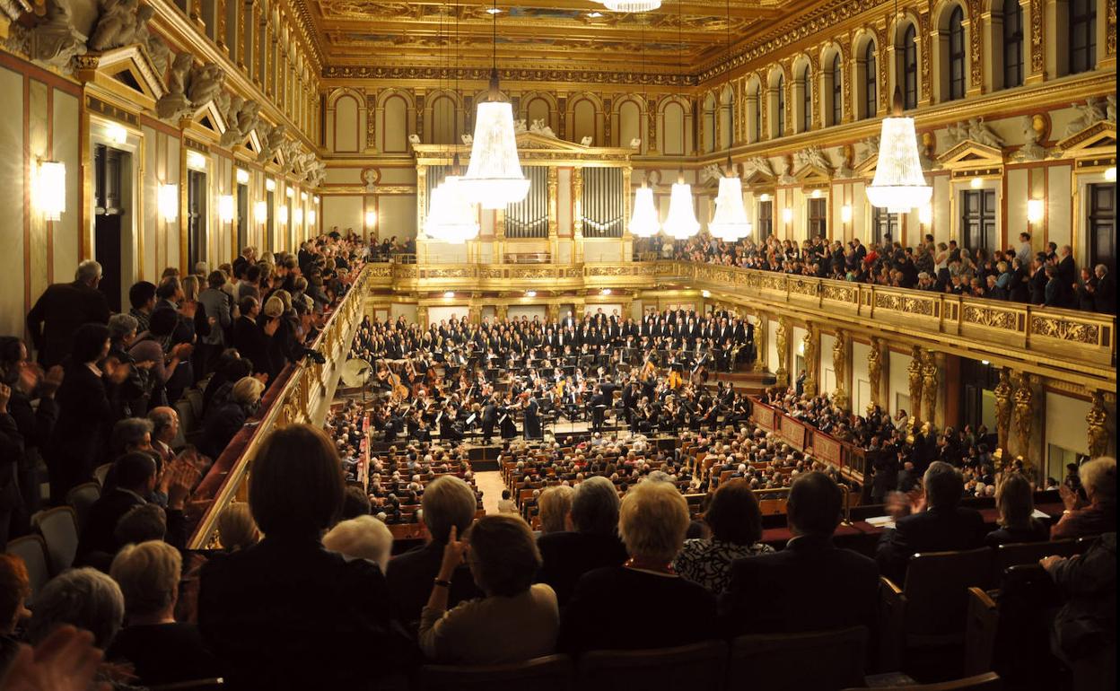La Musikverein. donde se celebra cada 1 de enero el Concierto de Año Nuevo.