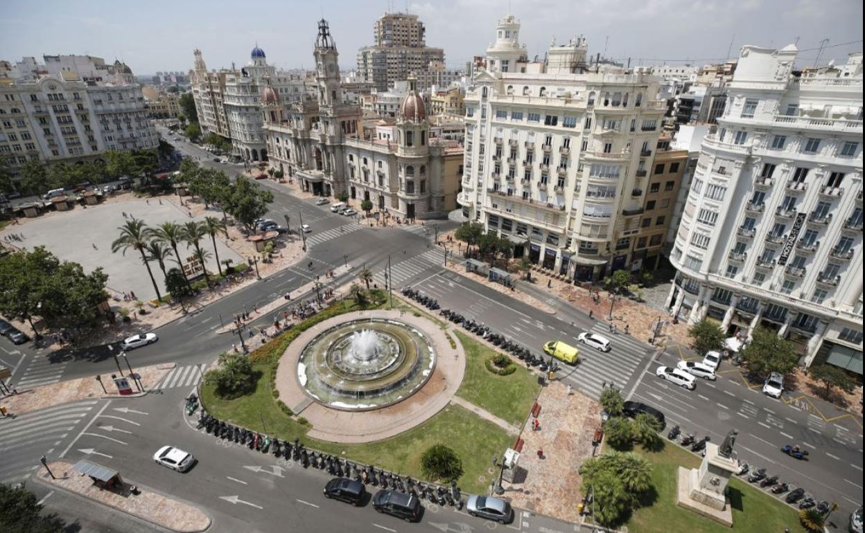 Plaza del Ayuntamiento de Valencia. 