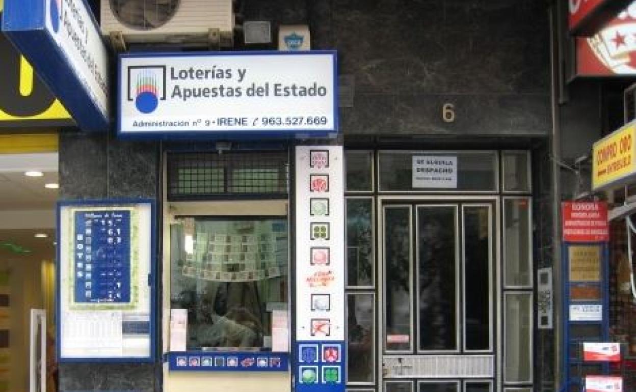 Administración en la que ha sido sellado el boleto en Valencia. 