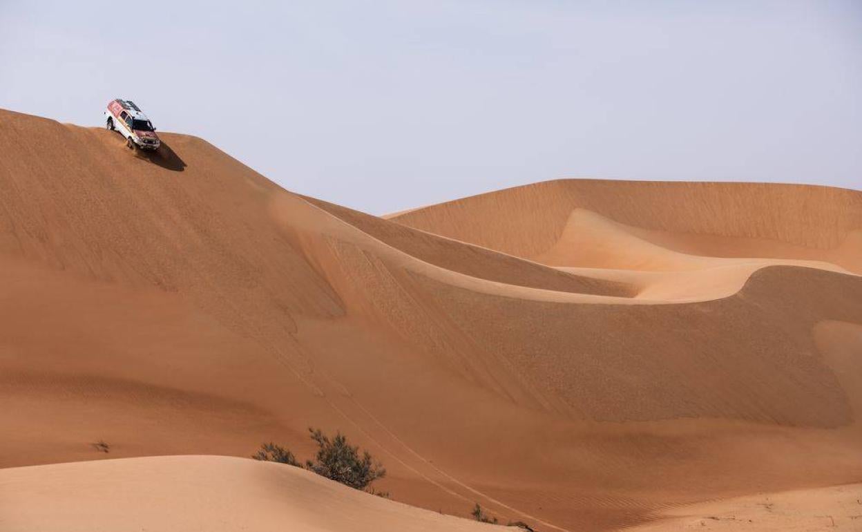 Imágenes del Dakar durante el reconocimiento oficial.