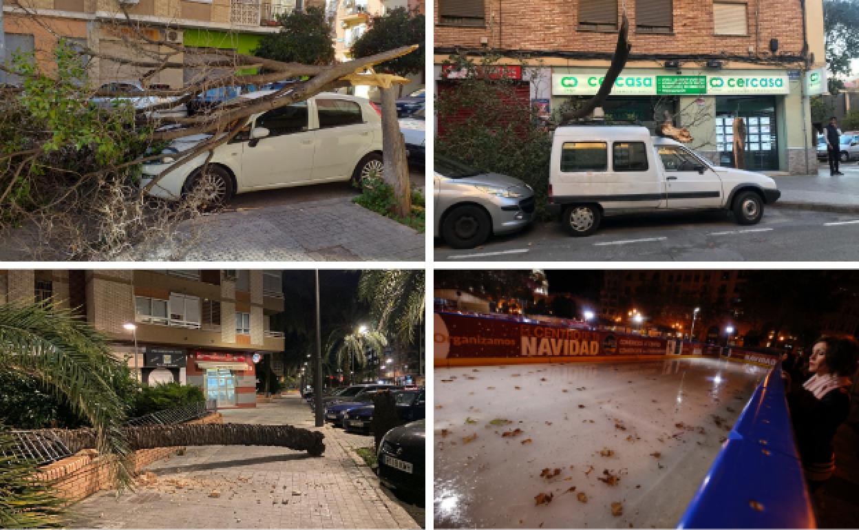 Efectos del viento en Valencia.