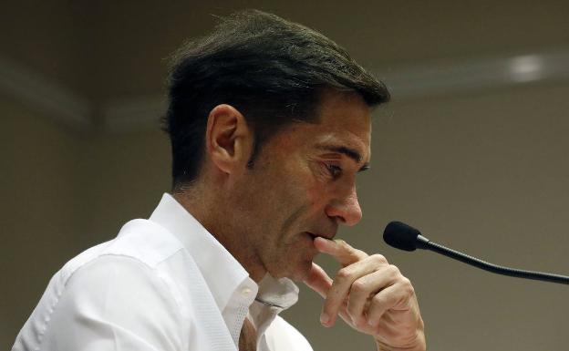 Marcelino ofreció una rueda de prensa para hablar sobre su despido