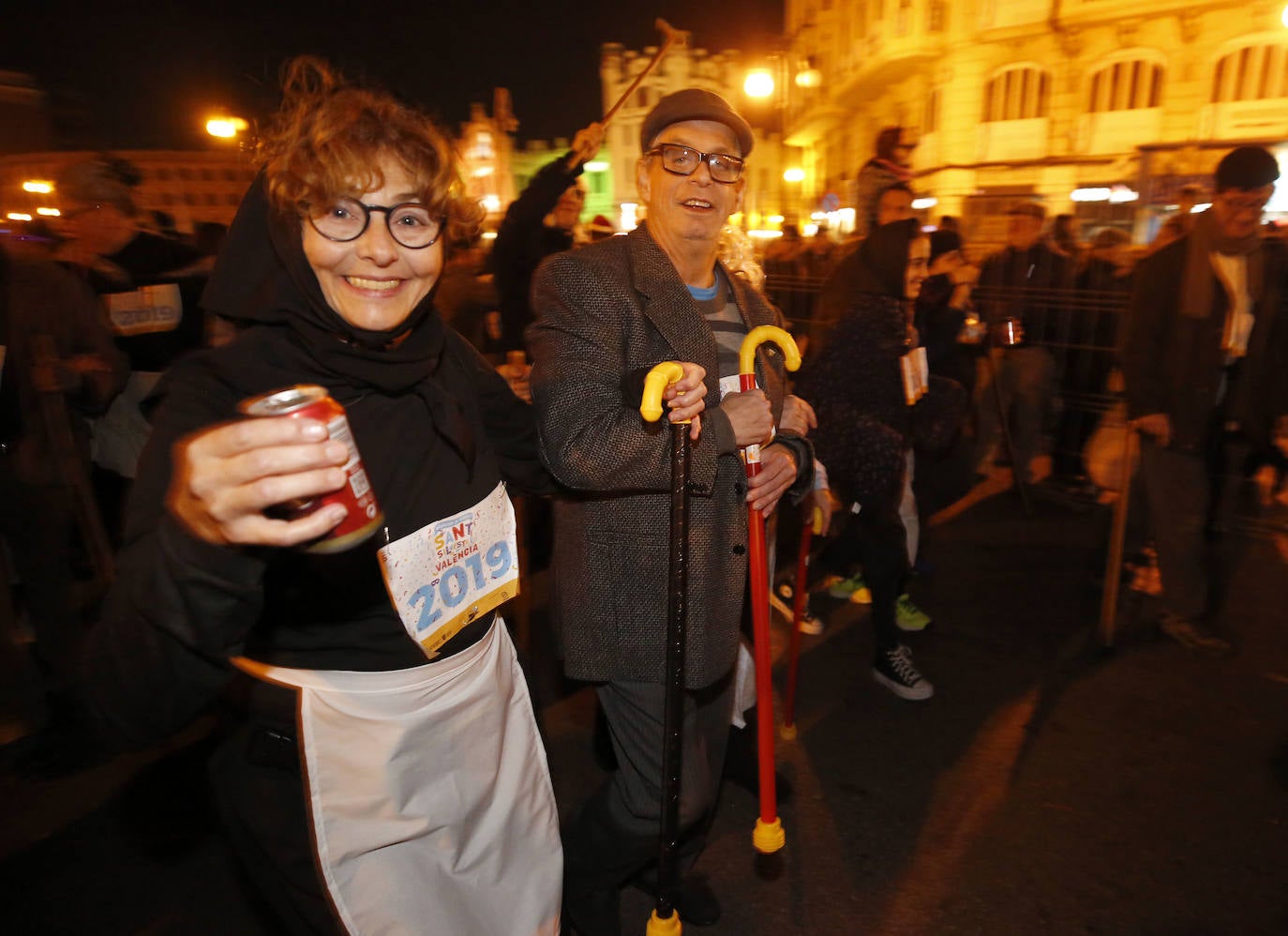 Corredores populares han despedido este lunes 30 el año 2019 con la carrera de San Silvestre de Valencia.