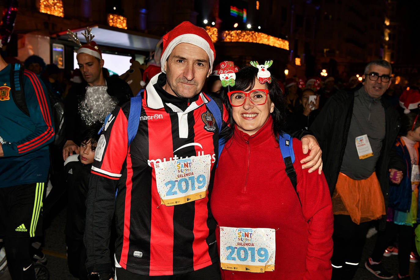 Corredores populares han despedido este lunes 30 el año 2019 con la carrera de San Silvestre de Valencia.