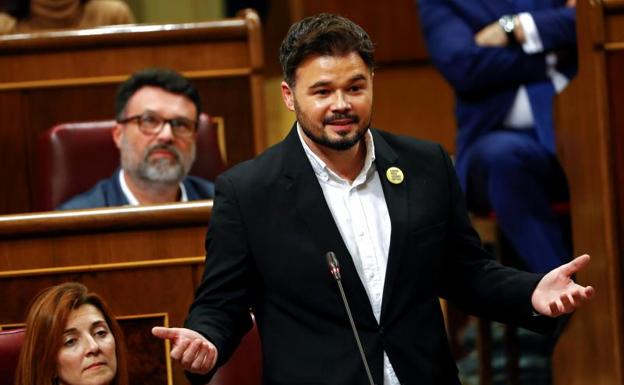 Rufián, durante si intervención. 