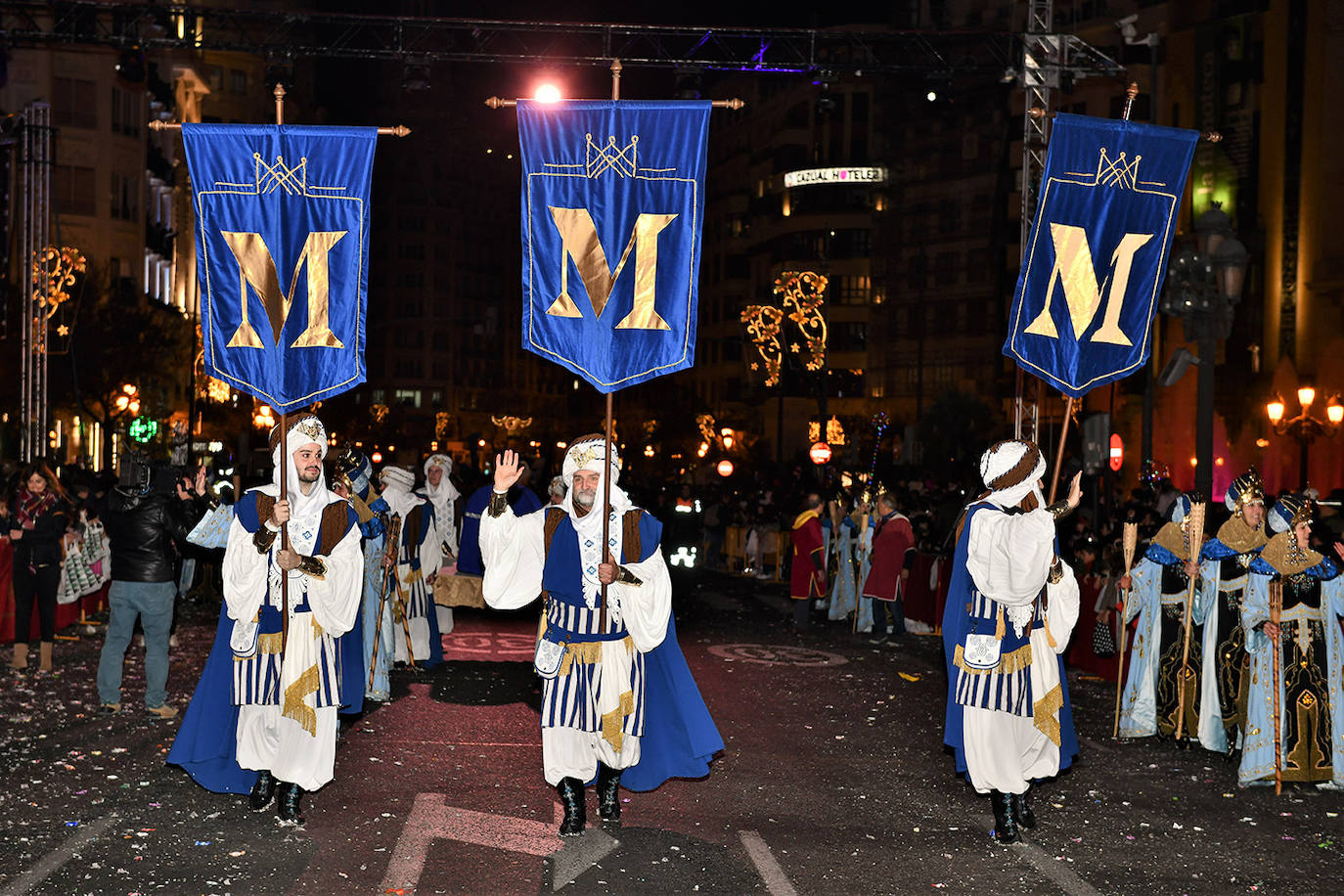 Cabalgata de los Reyes Magos en Valencia.