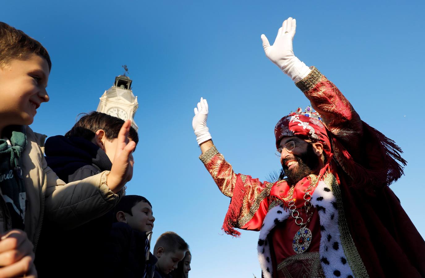 Llegada de los Reyes Magos al puerto de Valencia.