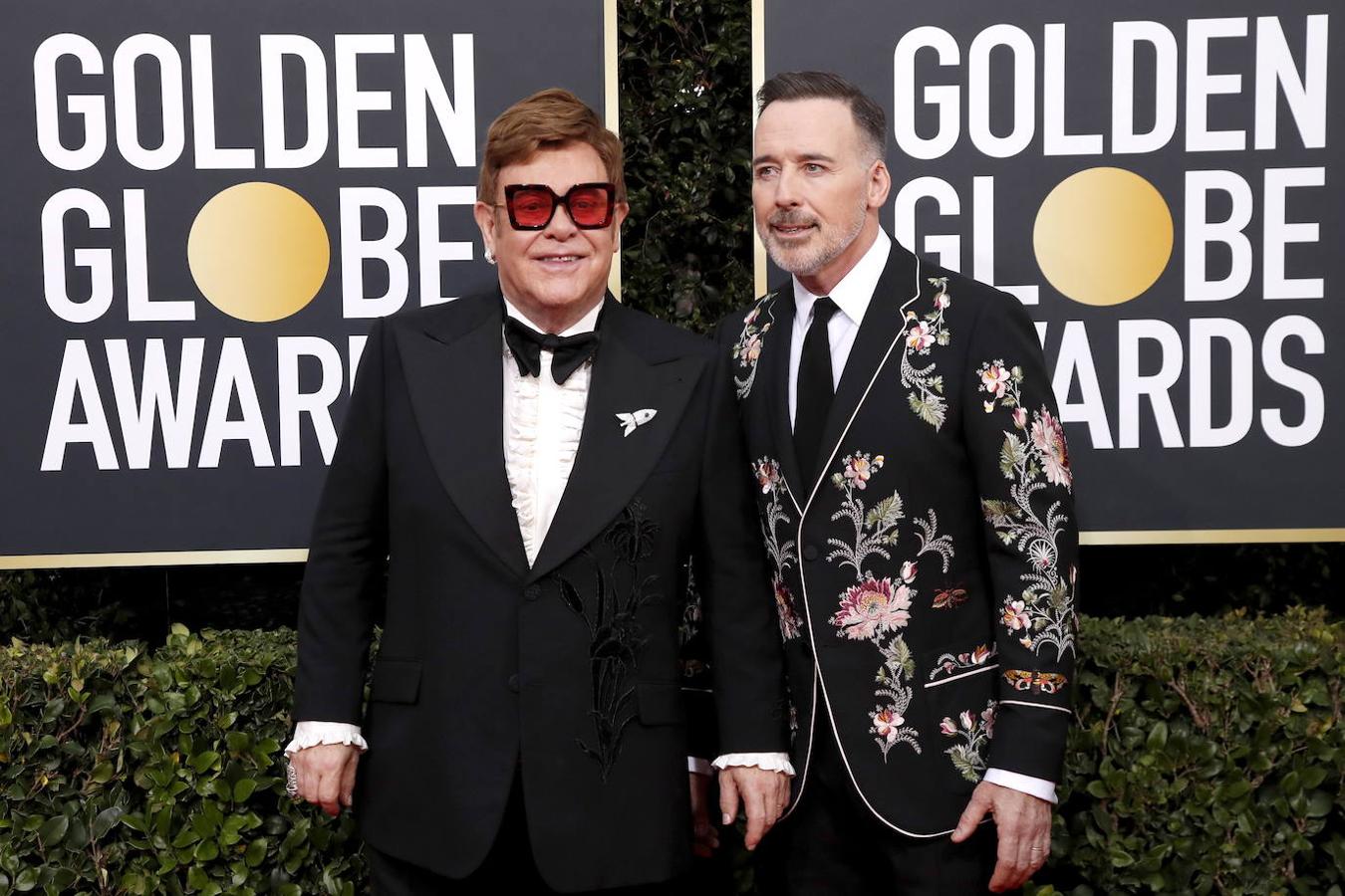 El cantante británico Elton John y su marido el cineasta canadiense David Furnish. 