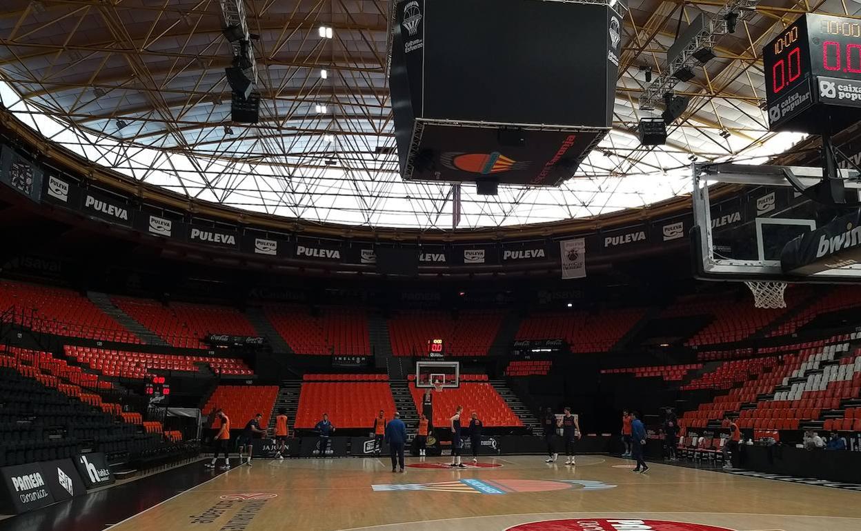 Imagen del entrenamiento del Valencia Basket