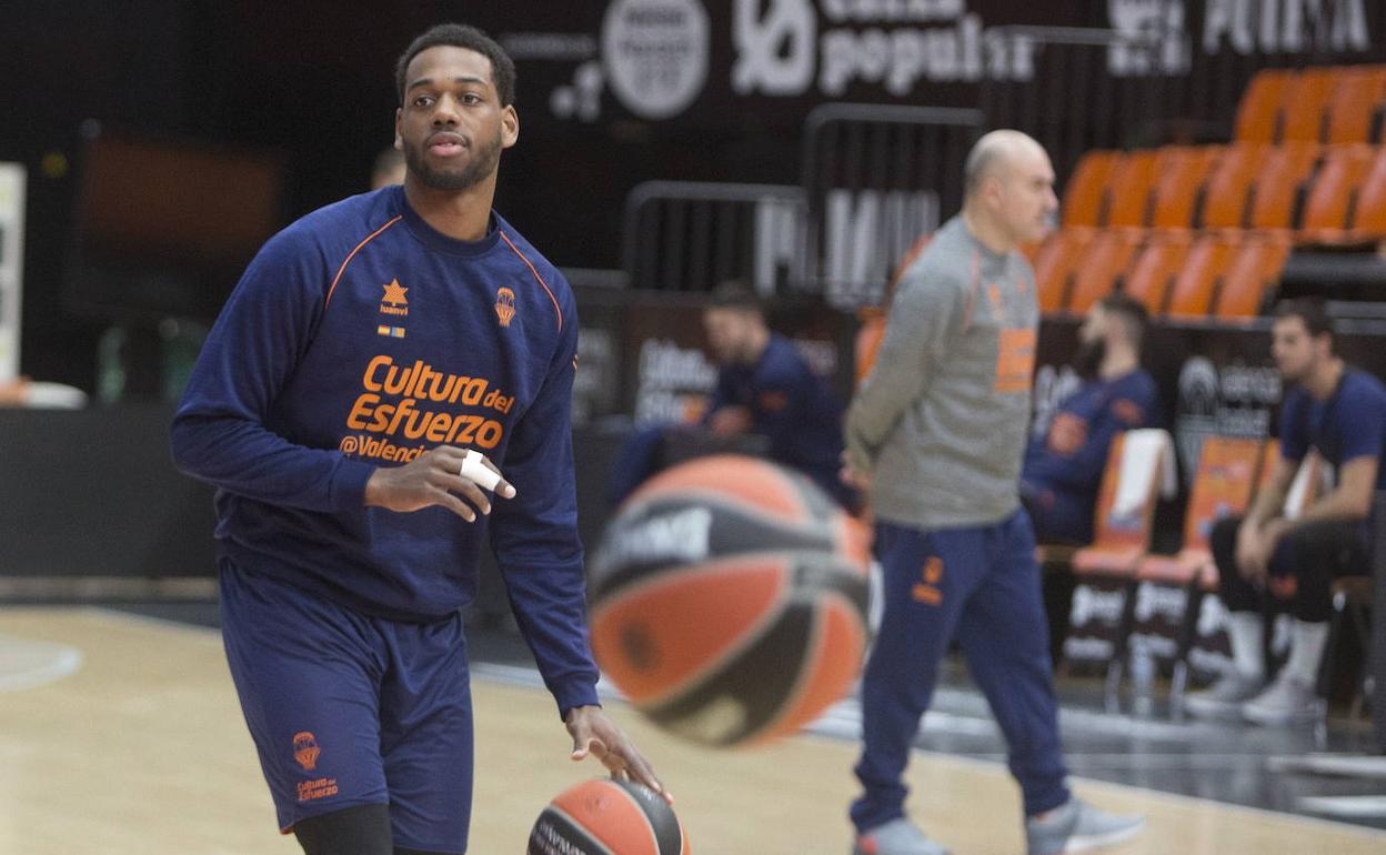 Imagen de archivo de Jordan Loyd, durante un entrenamiento en la Fonteta.