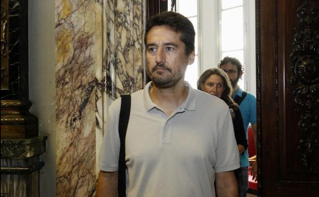 Jordi Peris, cuando renunció a su acta en julio de 2017.