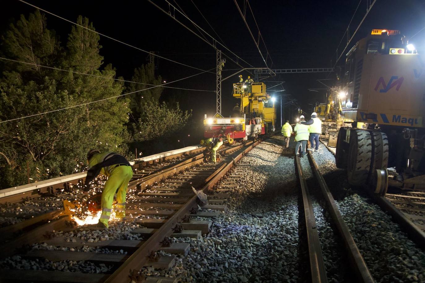 Fotos: Obras del tren Valencia-Barcelona en la variante de Vandellós