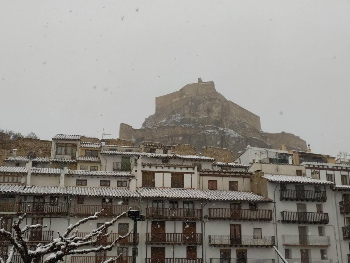 Nieve en Morella, este domingo, 19 de enero.