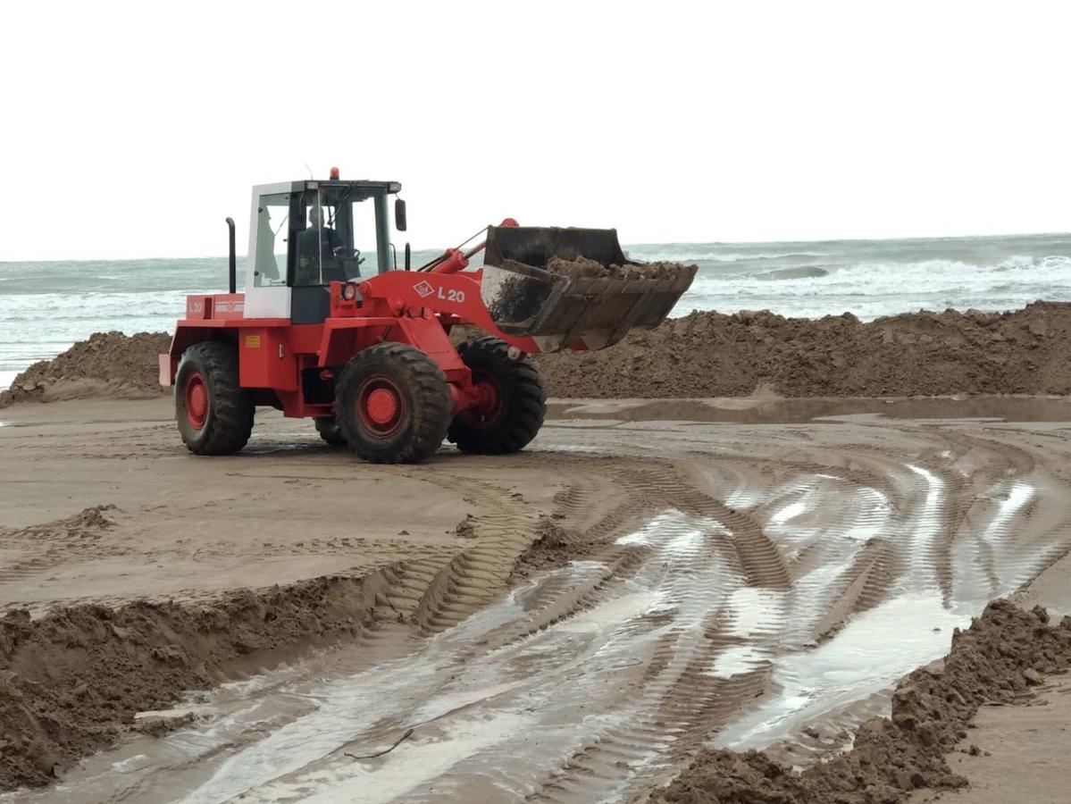 Trabajos de recuperación en Cullera.