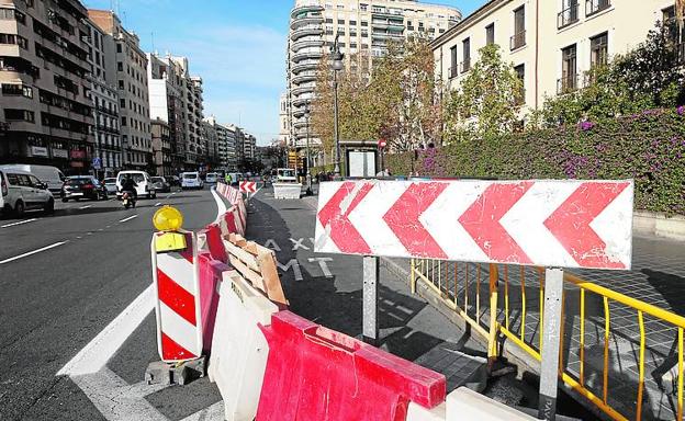 Obras en la calle Xàtia.