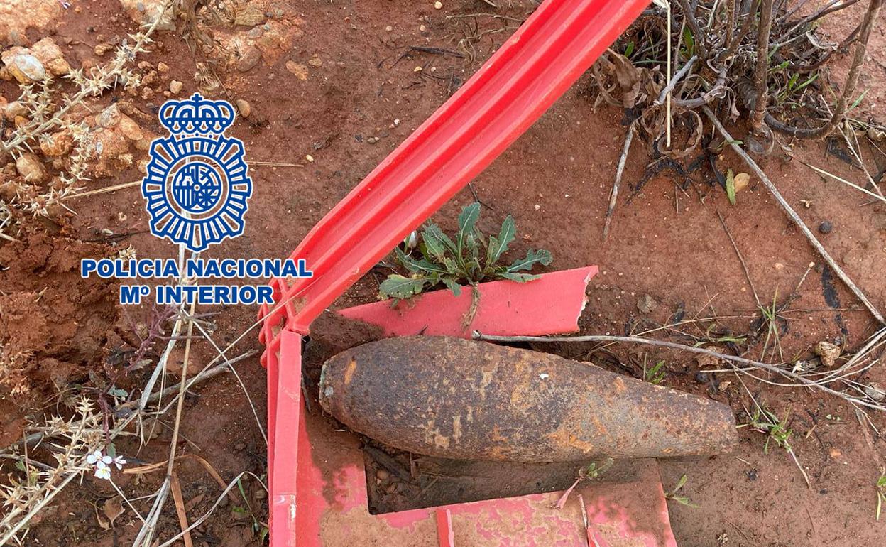 Mortero de inafntería de la Guerra Civil, encontrado en Vila-real.