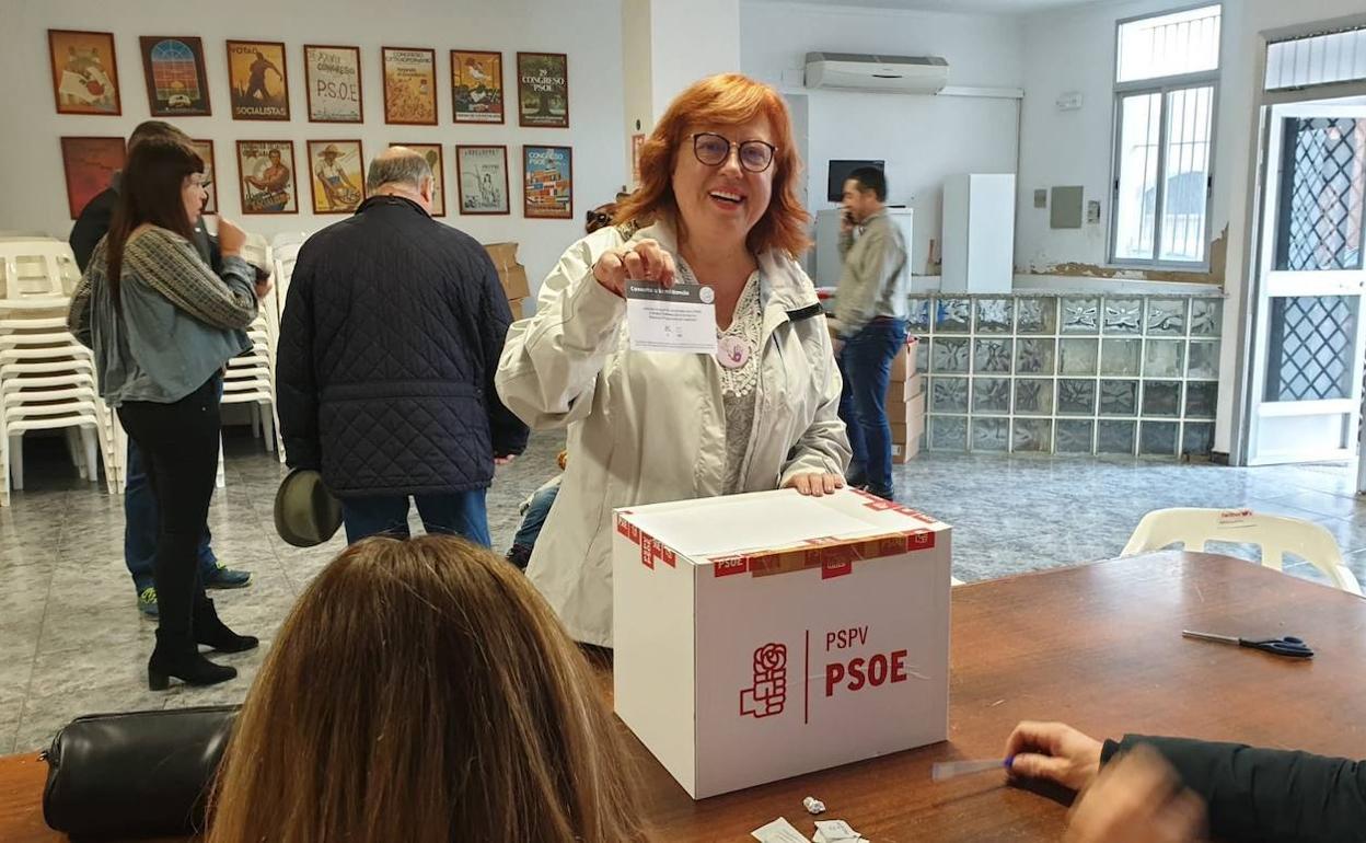 La exalcaldesa de Sagunto Gloria Calero. 