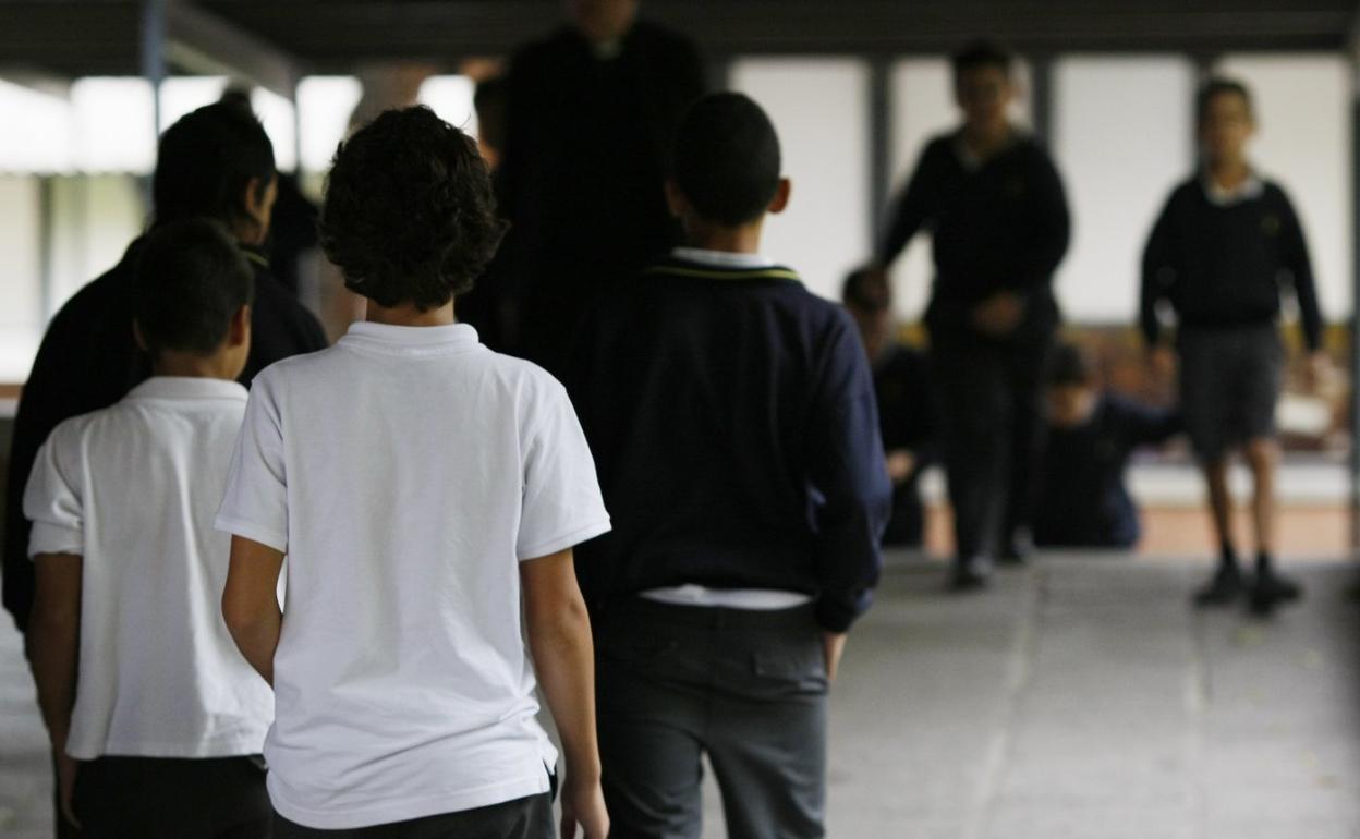 Estudiantes en un colegio concertado. 