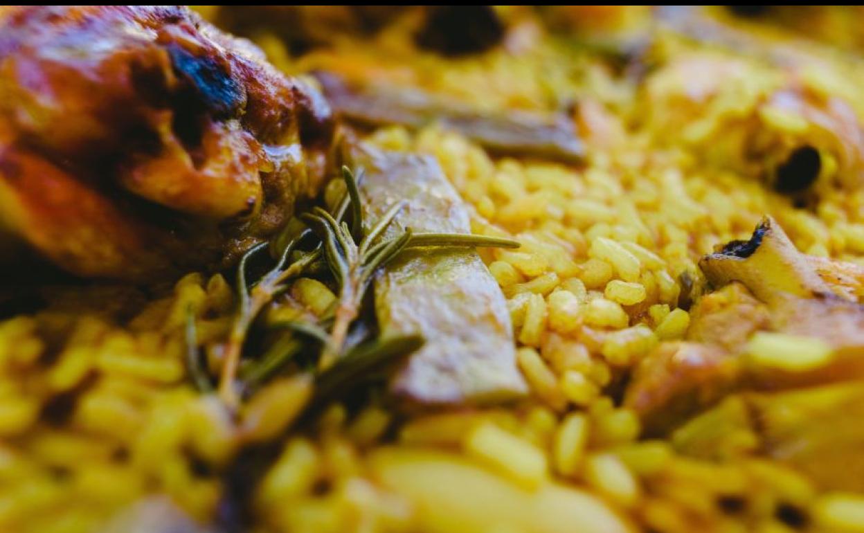 Paella valenciana.