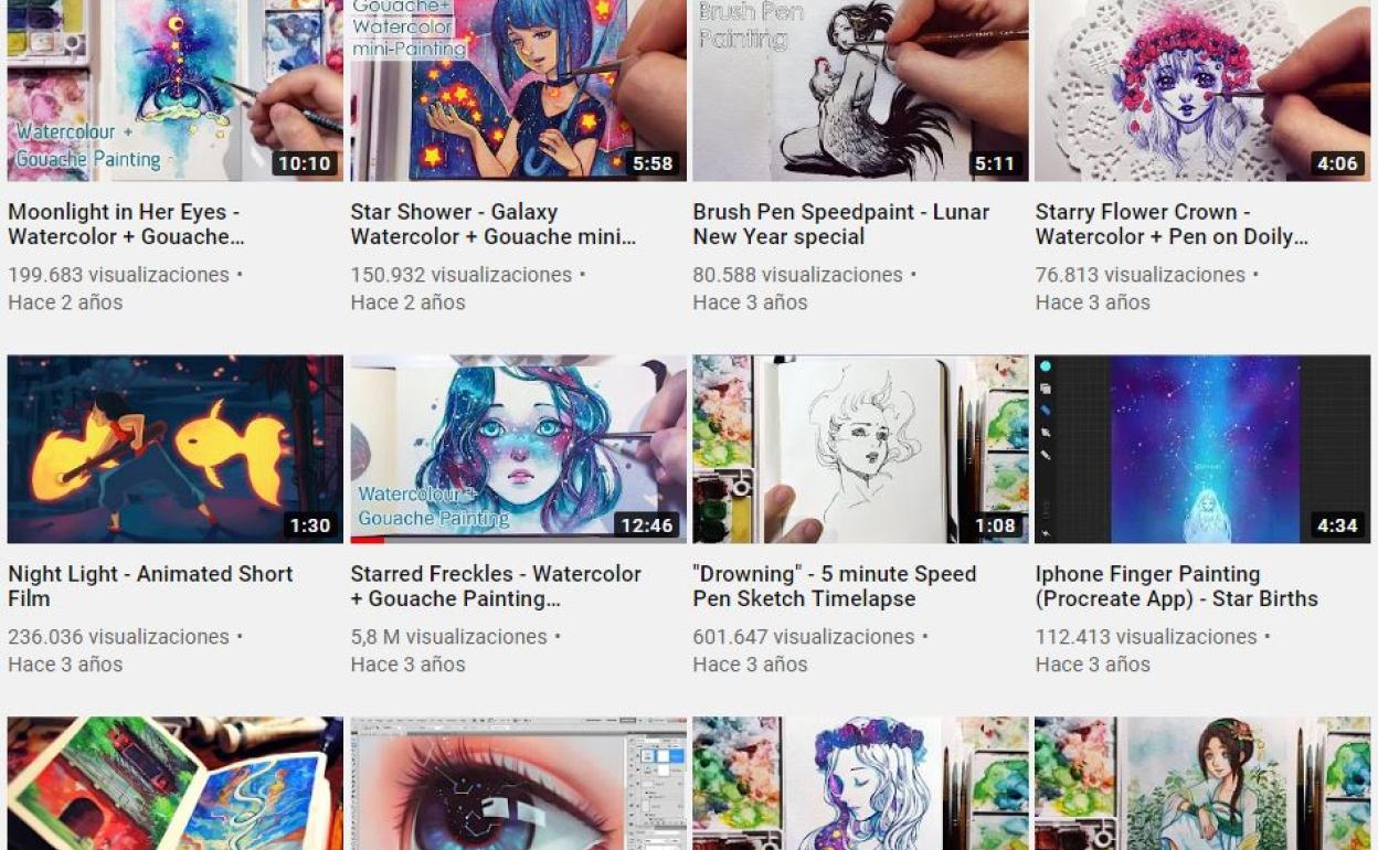 Canal de Youtube de Qinni, donde mostraba sus creaciones. 
