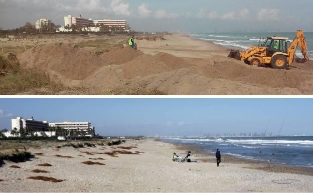 Sidi Saler. El litoral junto al hotel ha perdido la arena colocada en 2017.