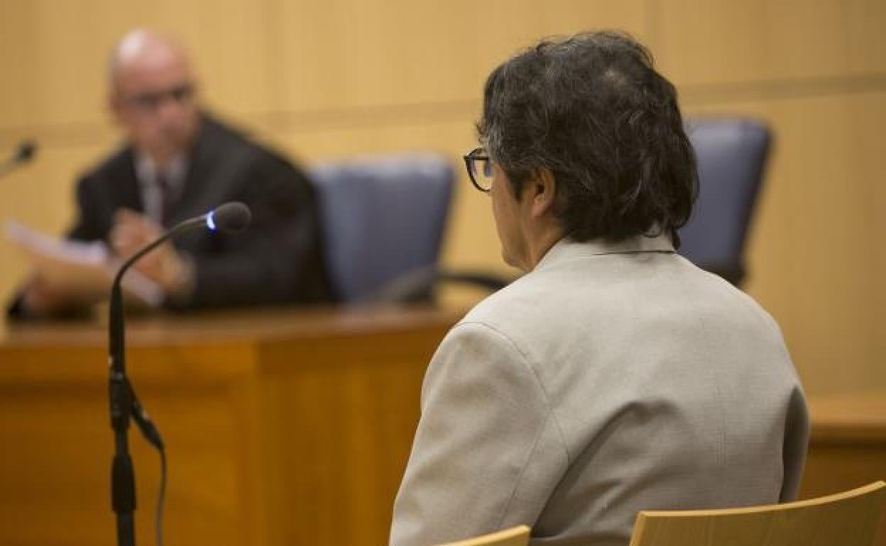 El acusado, durante el juicio en la Audiencia de Valencia. 