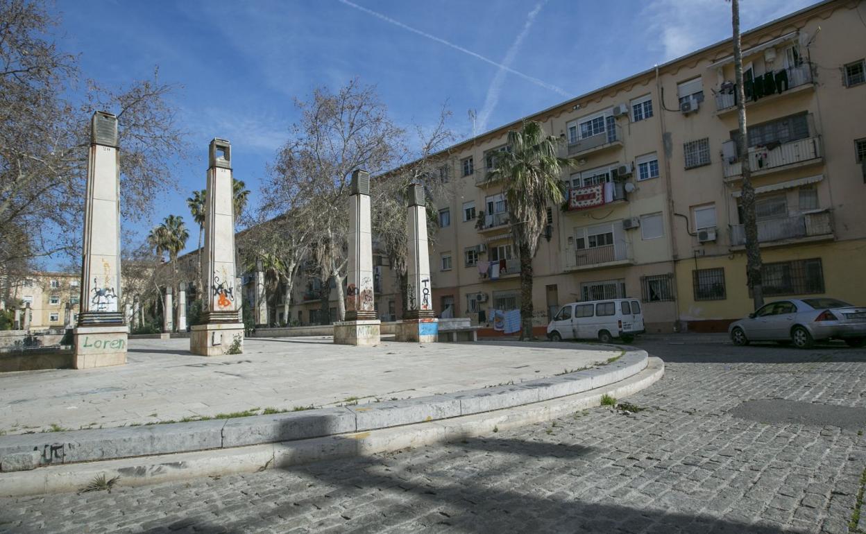 Una de las zonas del barrio pendientes de rehabilitación.