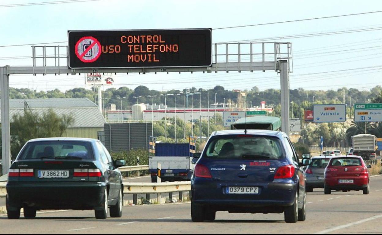 Adelantamiento en carretera.