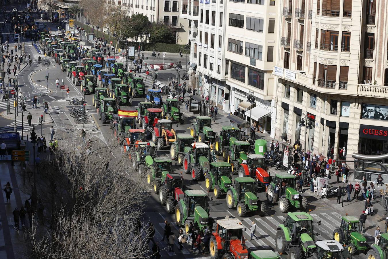 Fotos: Manifestación de tractores en el centro de Valencia