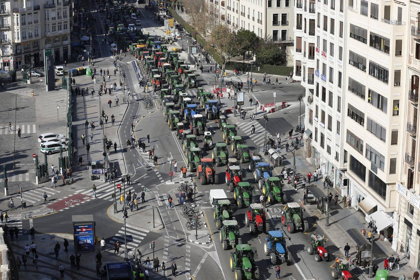 Fotos: Manifestación de tractores en el centro de Valencia