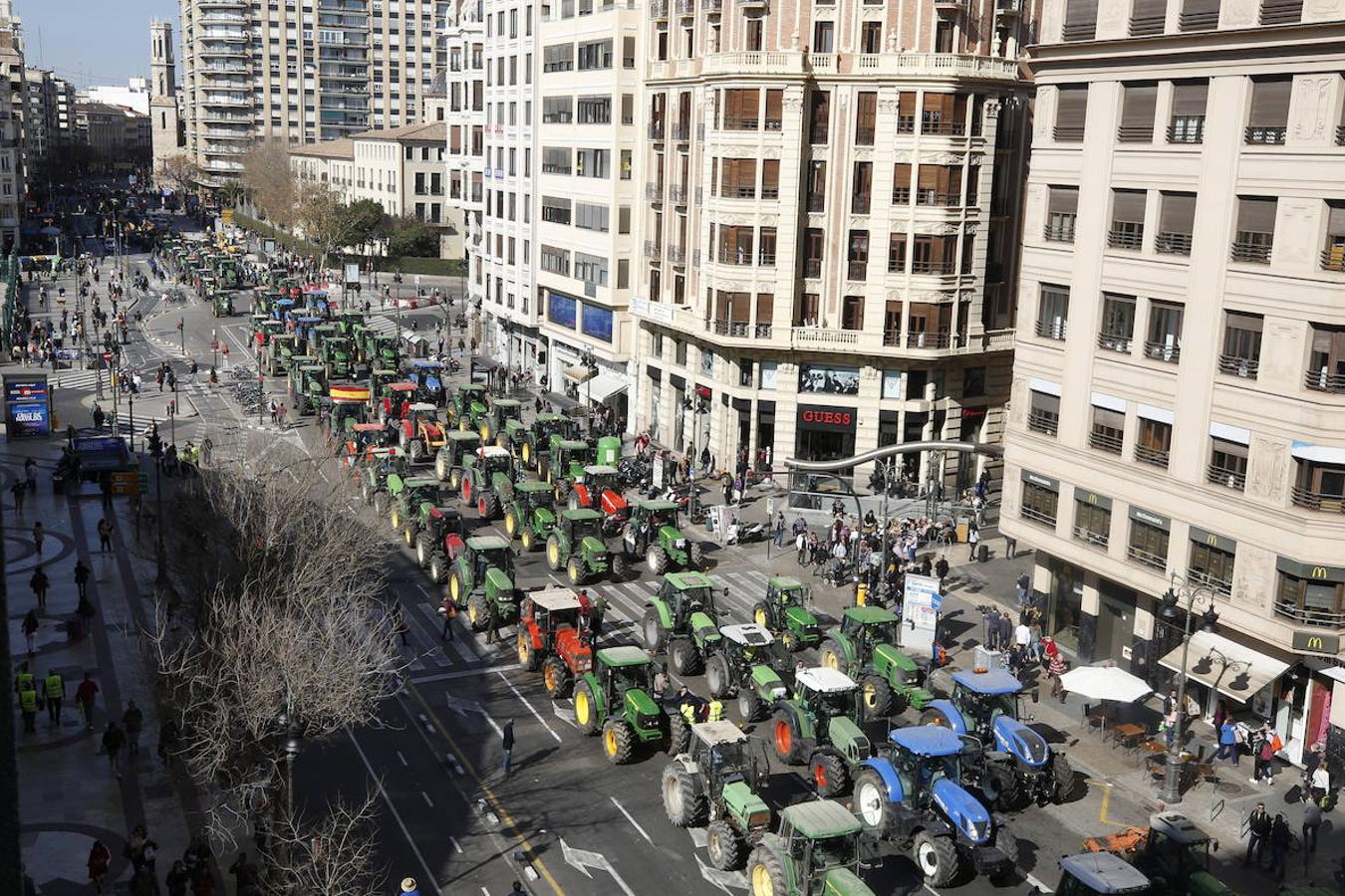 Fotos: Manifestación de tractores en el centro de Valencia