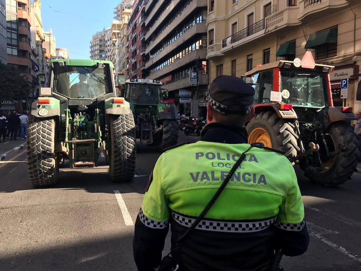 Fotos: Manifestación de tractores en el centro de Valencia