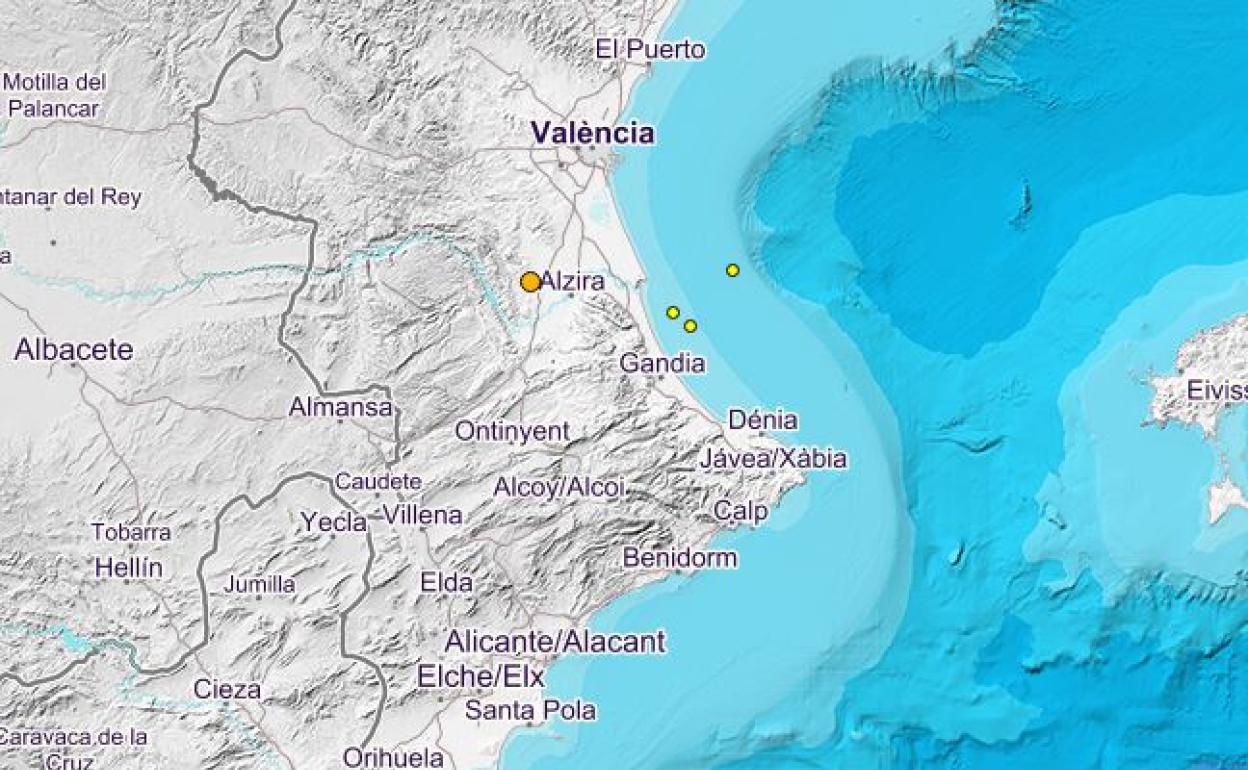 Benimodo, Xeraco y el golfo de Valencia han sido las zonas donde se han registrado los seísmos.