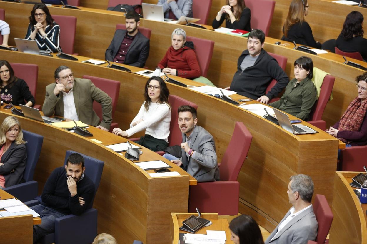 Bancada del Botánico en el hemiciclo de Les Corts. jesús signes