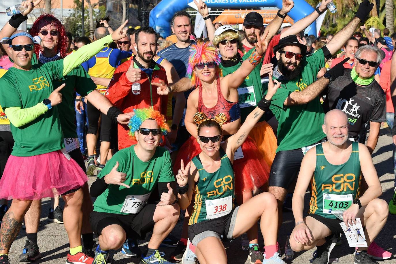 Miles de personas se dan cita en la VI Carrera Never Stop Running 2020 de Valencia con un recorrido de 5 kilómetros por las proximidades de la avenida de Francia.